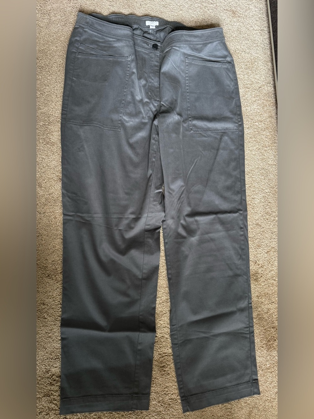 J. Jill Women’s Gray Straight-Leg Chinos